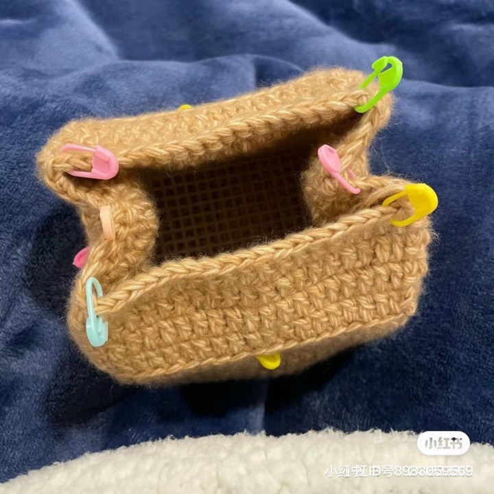 Crochet Pattern for Cute Oat Milk Carton Storage Box with Legs