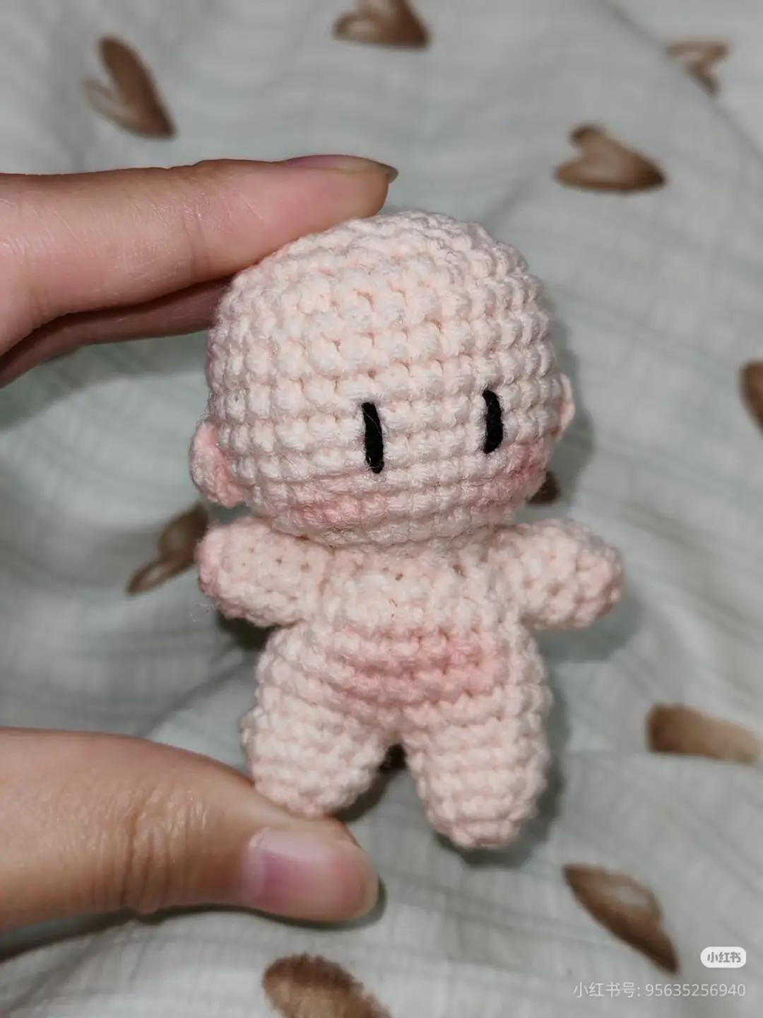 Crochet Pattern for Cute Pink Amigurumi Baby Doll