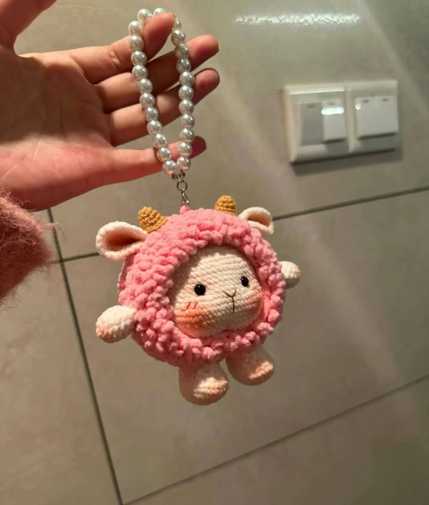 Crochet Pattern for Cute Pink Dongdong Sheep Amigurumi