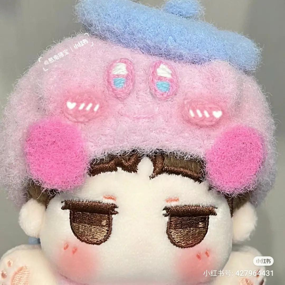 Crochet pattern for cute pink fish character hat with blue beret, detailed flat chart tutorial