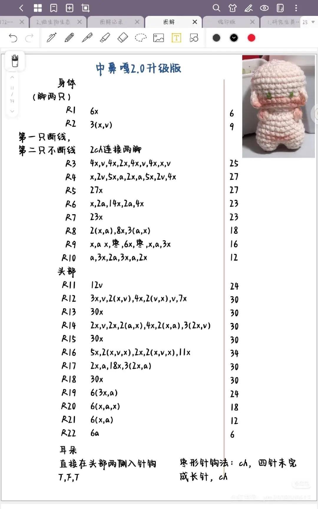 Crochet Pattern for Cute Pink Mummy Doll Amigurumi