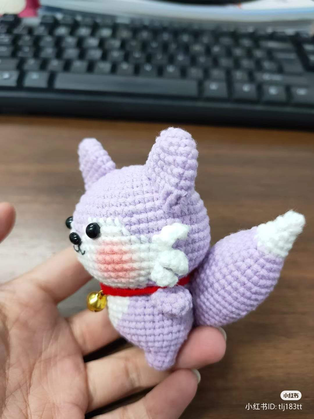 Crochet Pattern for Cute Purple Fox Amigurumi Doll