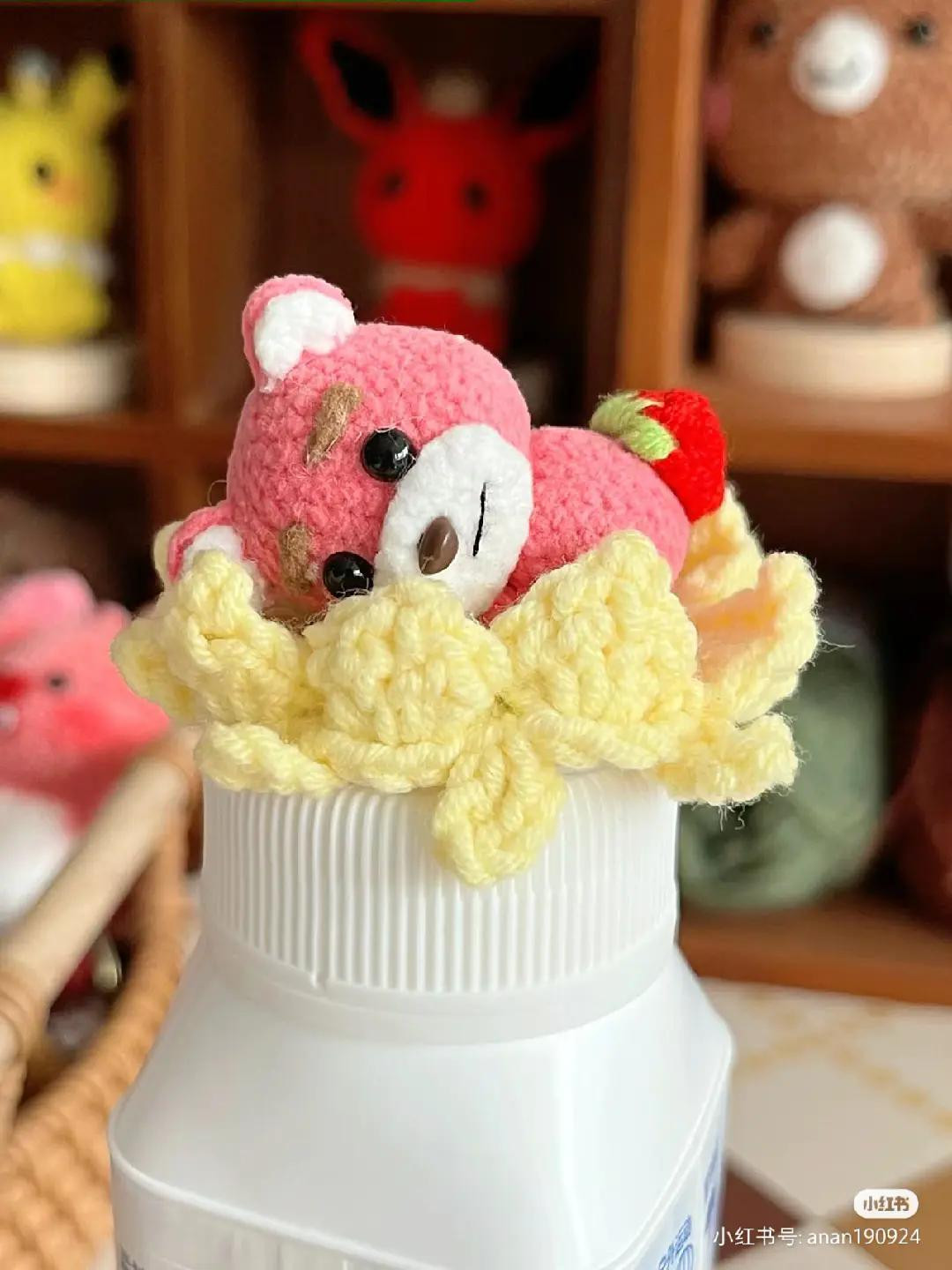 Crochet Pattern for Cute Purple Unicorn Amigurumi Doll with White Body and Blue Eyes