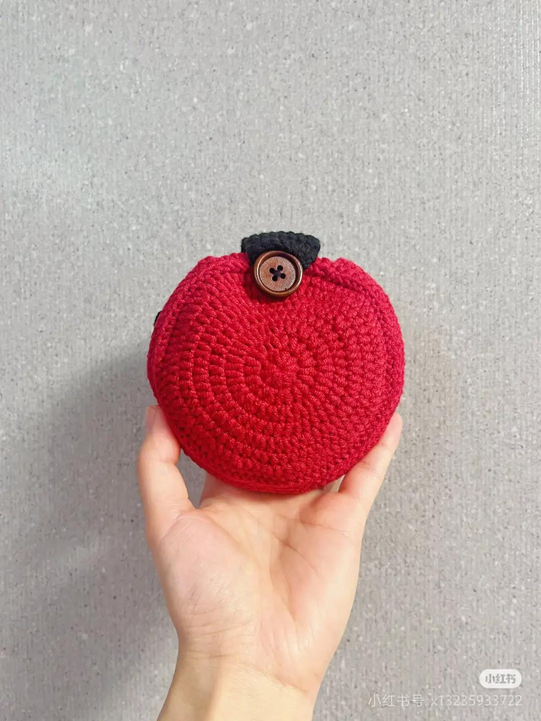 Crochet Pattern for Cute Red Dog Apple Headphone Case