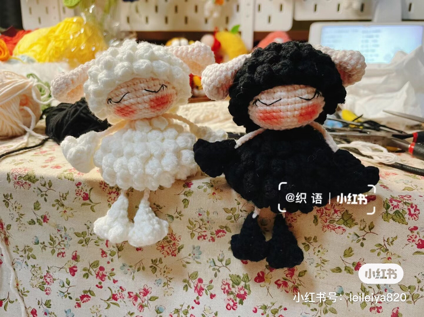Crochet Pattern for Cute Sheep Amigurumi Doll with Popcorn Stitch