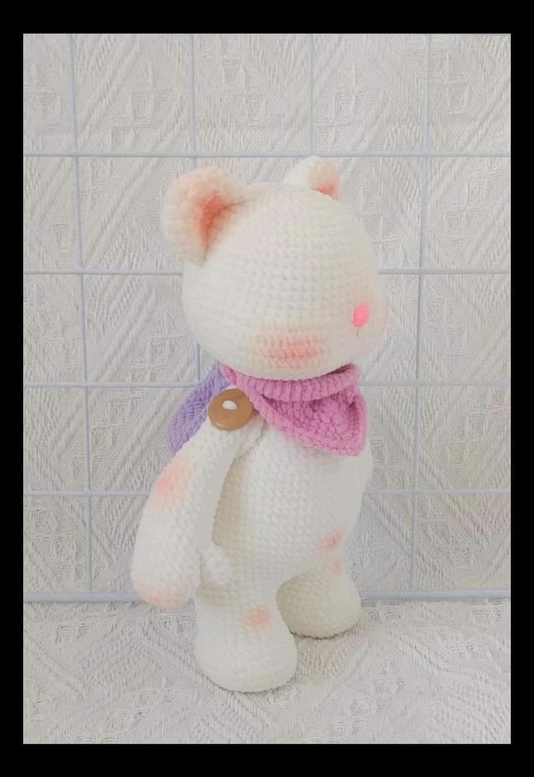 Crochet Pattern for Cute White Bear Amigurumi