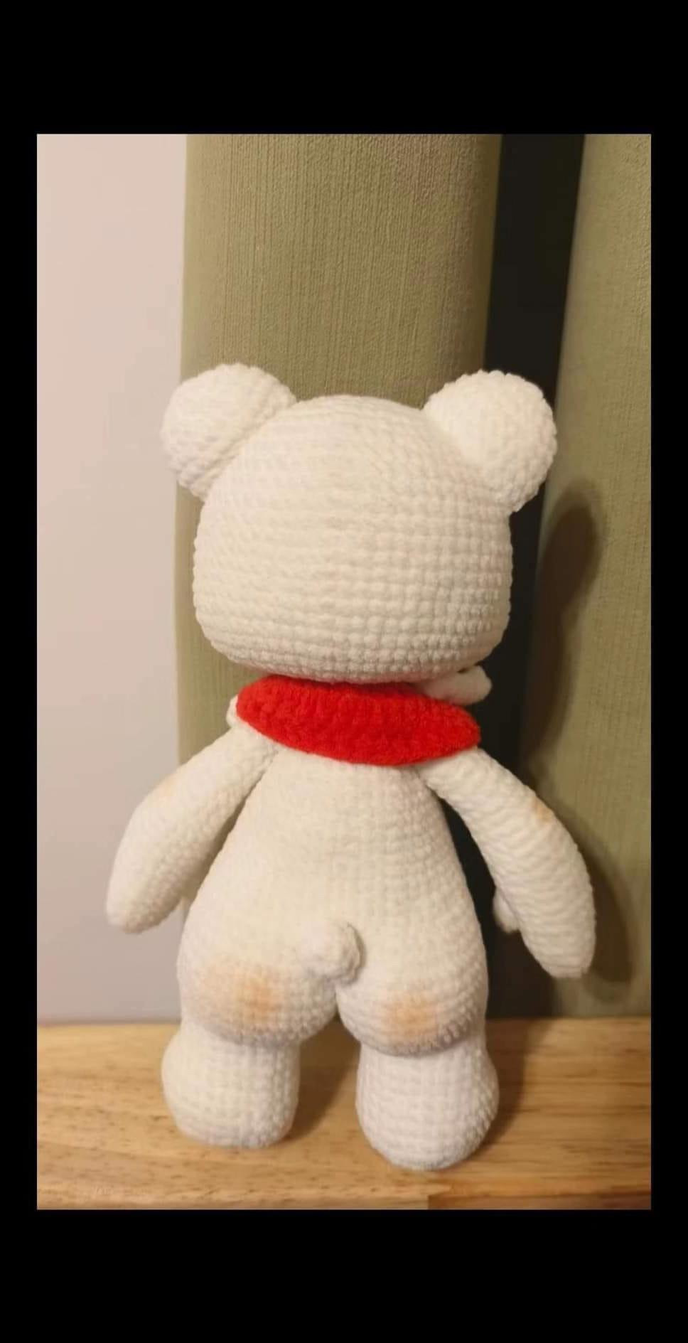 Crochet Pattern for Cute White Bear Amigurumi