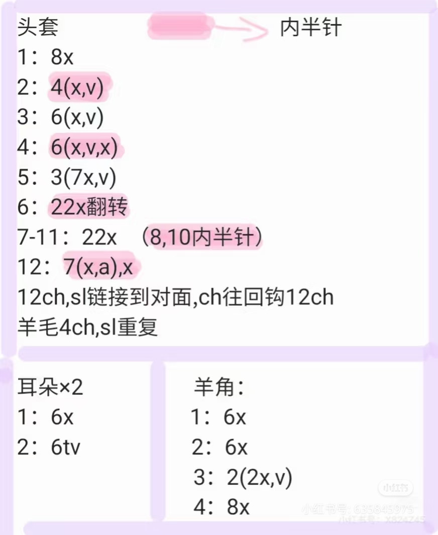 Crochet Pattern for Cute White Sheep Amigurumi Keychain