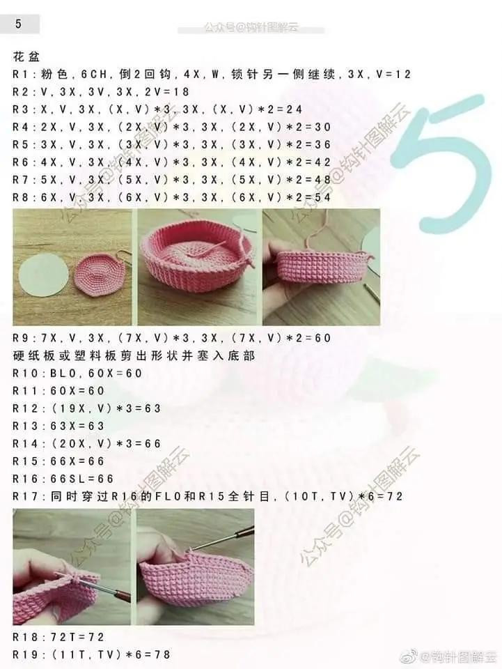 Crochet pattern for cute winking flower doll with butt