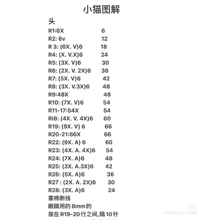 Crochet Pattern for Cute Yellow Cat Amigurumi with White Collar