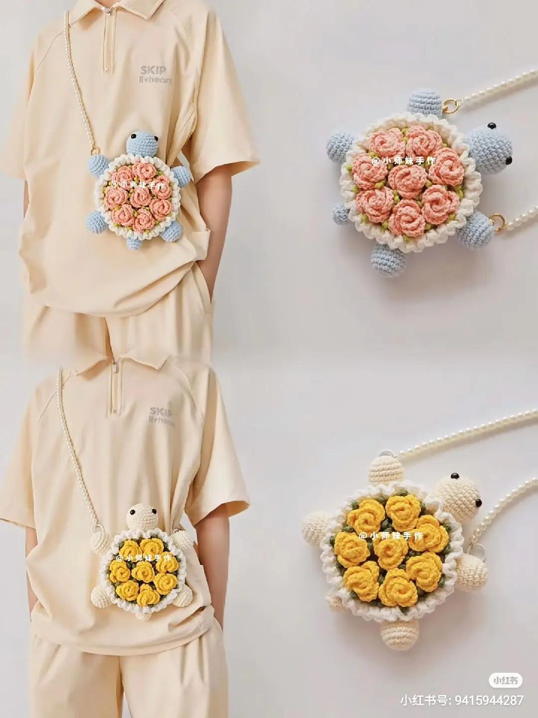 Crochet Pattern for Donald Duck and Daisy Duck Mug Cozies with Detailed Instructions