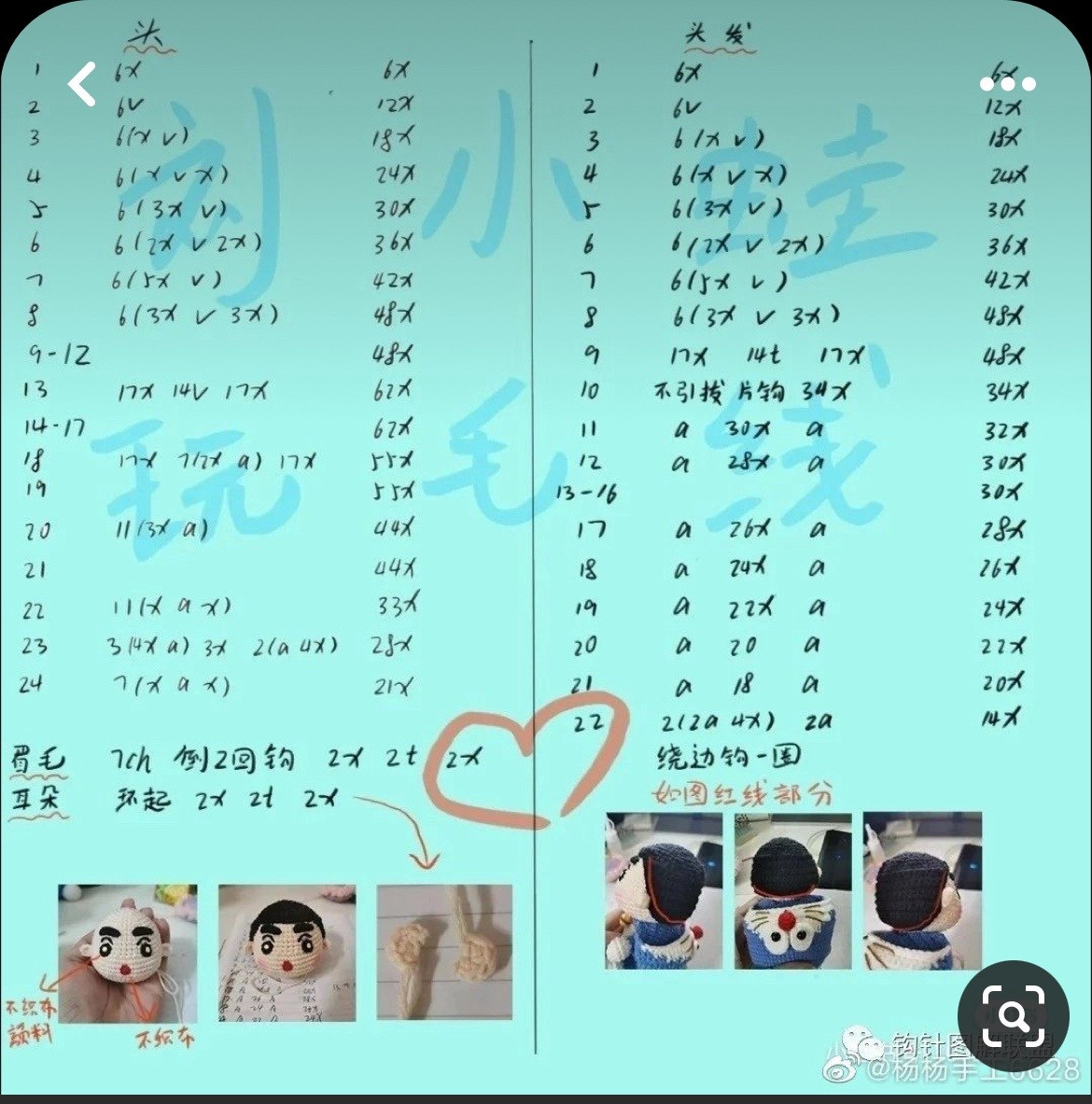 Crochet Pattern for Doraemon Hooded Shin-chan Doll