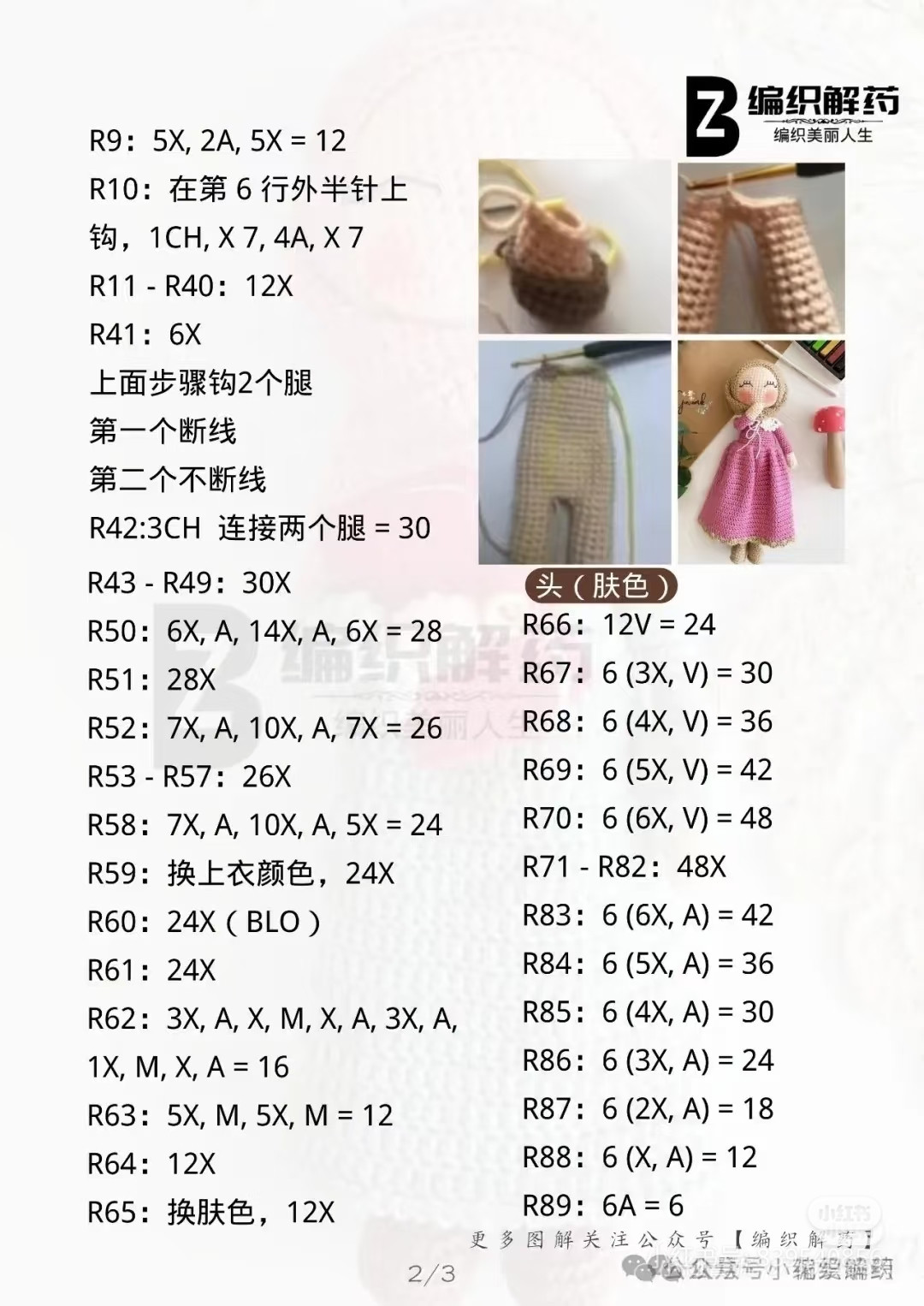 Crochet Pattern for Elif Girl Amigurumi Doll