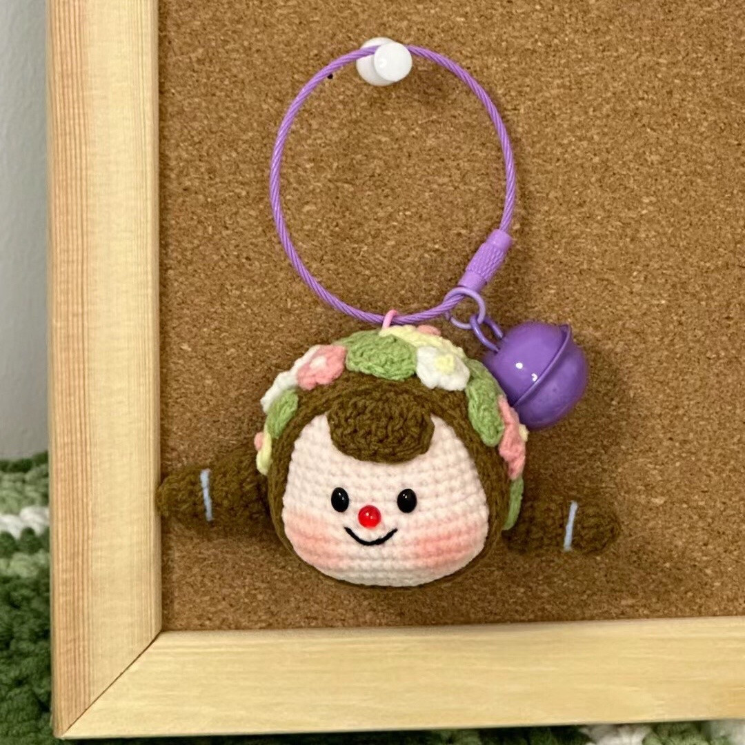 Crochet Pattern for Flower Crown Doll Head and Hair