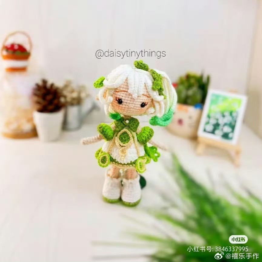 Crochet Pattern for Genshin Impact Paimon Amigurumi Doll