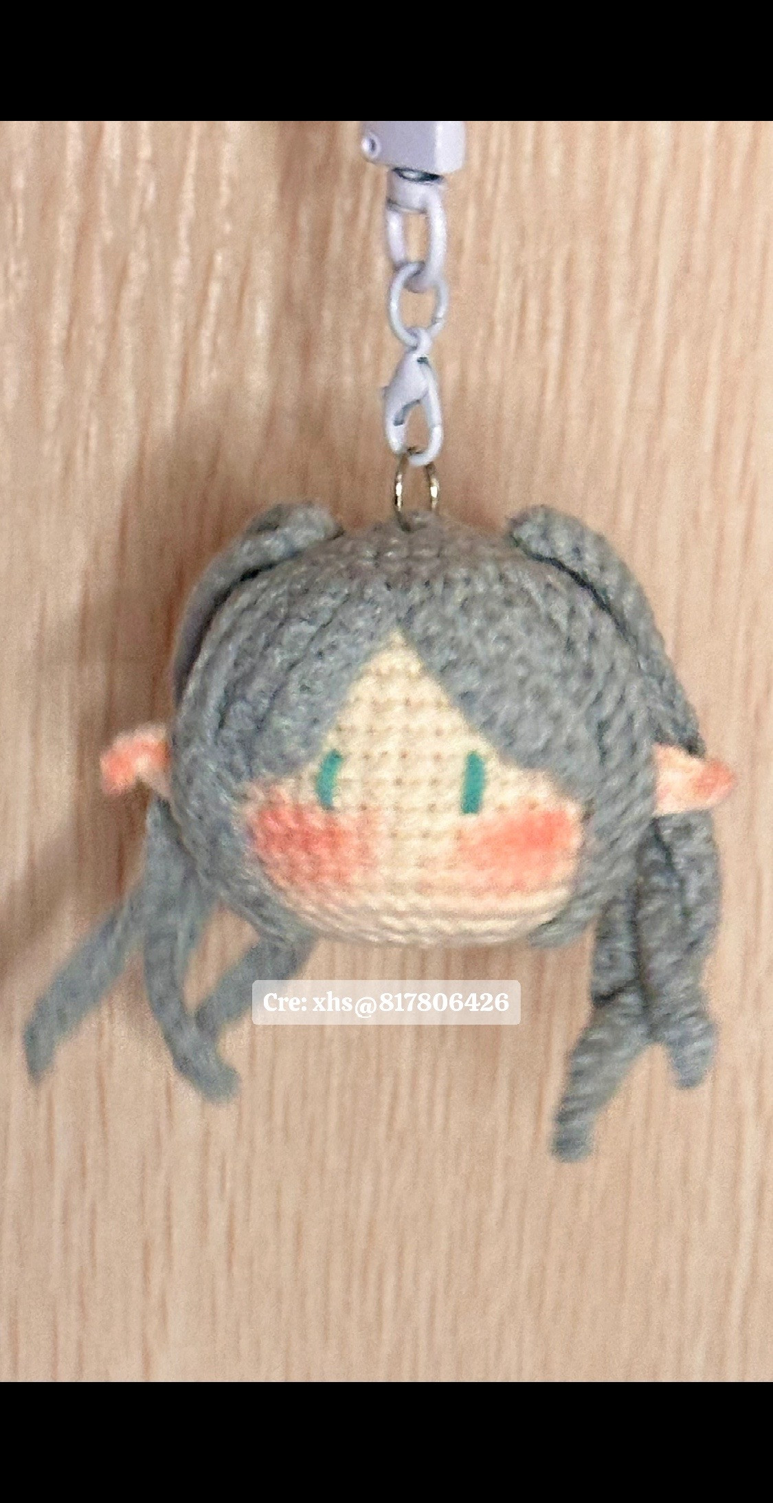 Crochet Pattern for Grey Hair and Ears of Anime Character