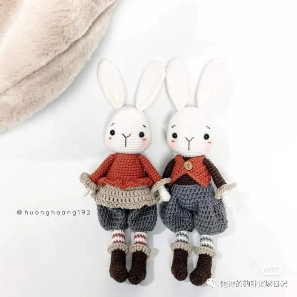 Crochet Pattern for Jin Ni Rabbit Doll with Clothes