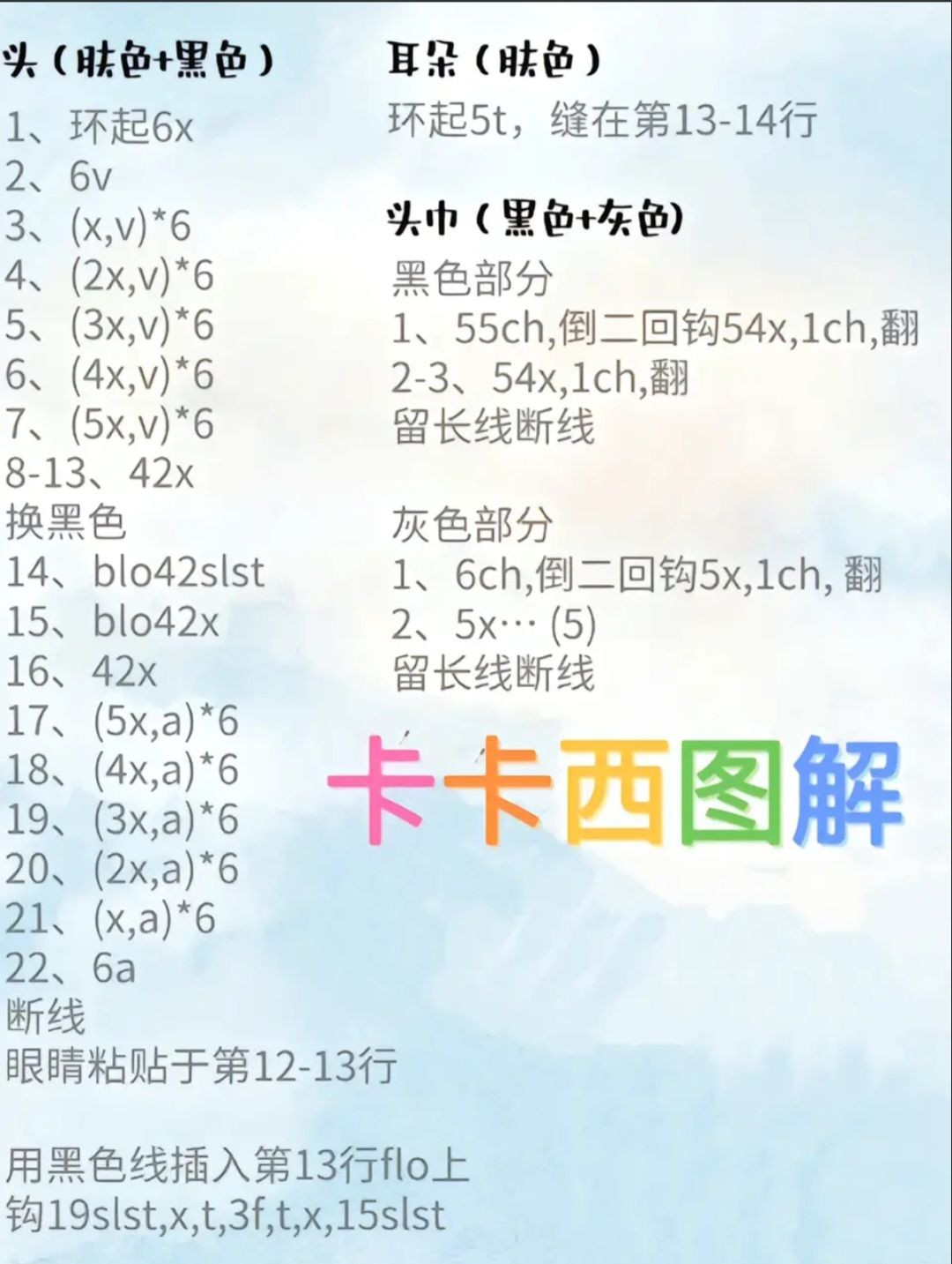 Crochet Pattern for Kakashi Hatake from Naruto