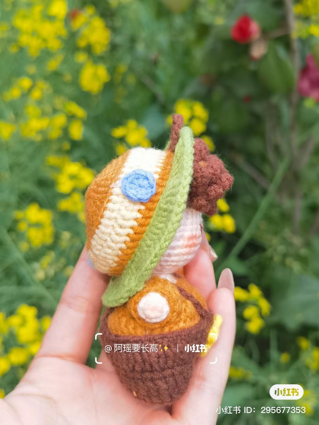 Crochet Pattern for Little Boy Doll with Curly Hair and Green Hat