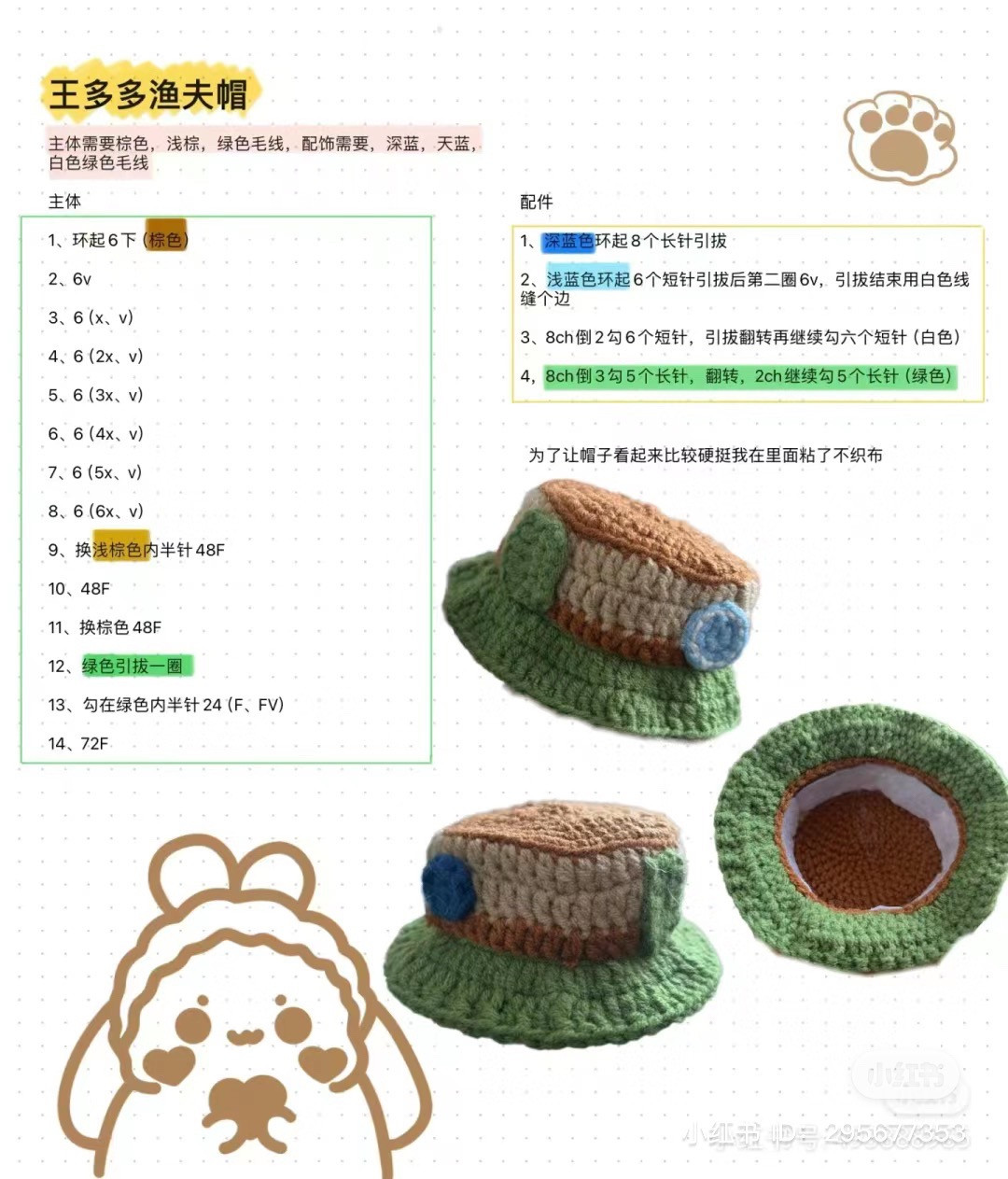 Crochet Pattern for Little Boy Doll with Curly Hair and Green Hat