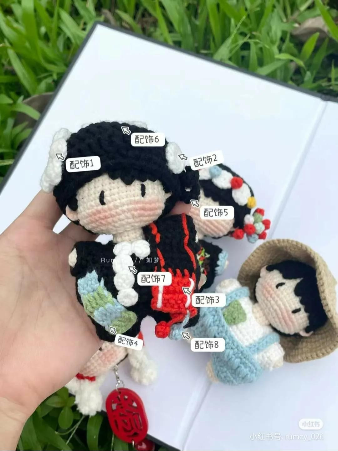 Crochet Pattern for Little Red Riding Hood Doll with Beret