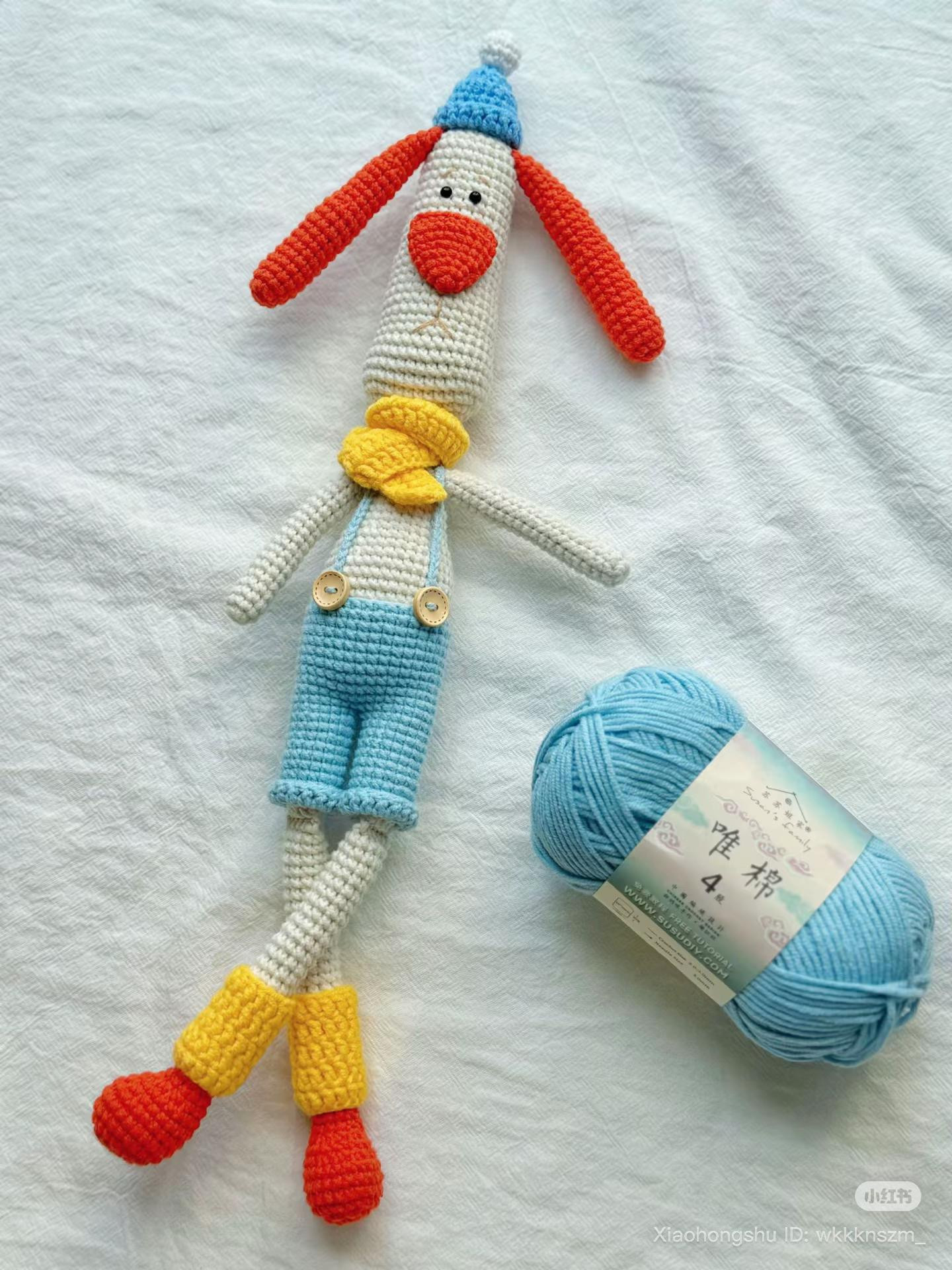 Crochet Pattern for Long-Legged Dog Amigurumi