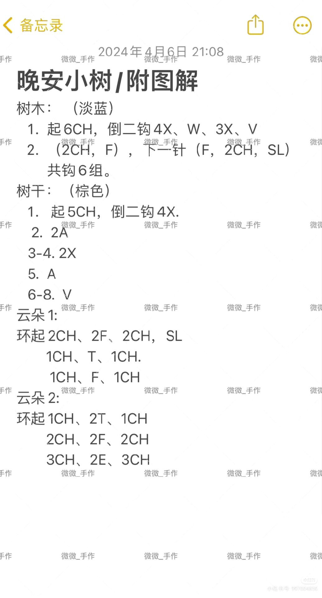 Crochet Pattern for Lucky Flower and Goodnight Tree Keychains