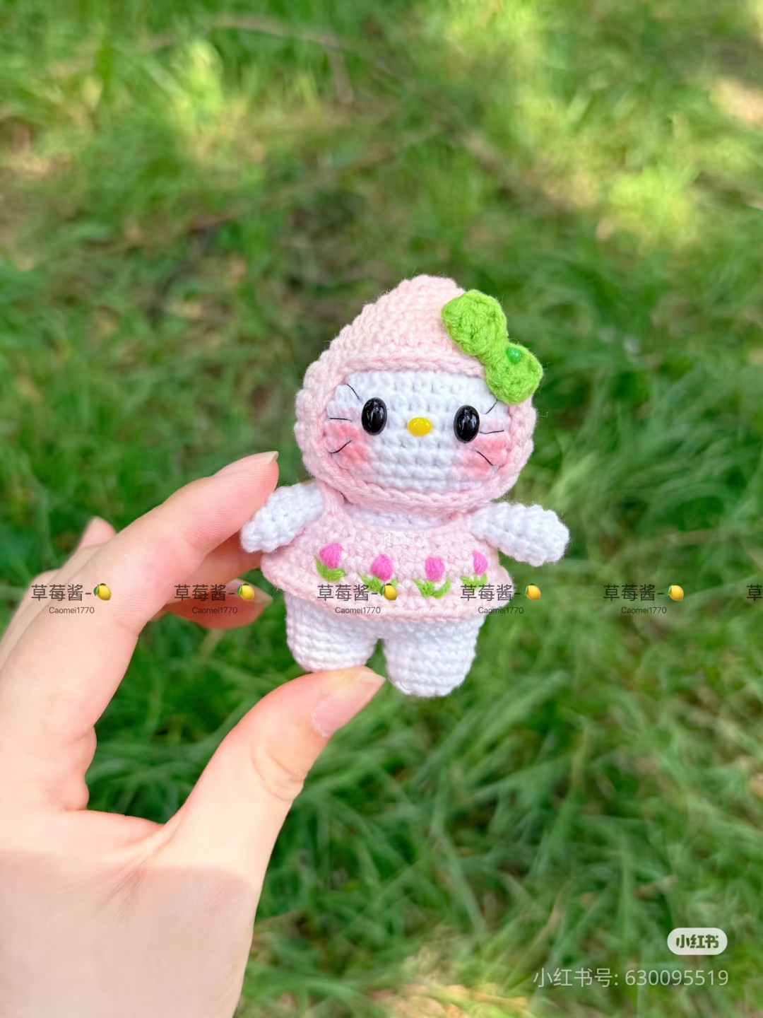 Crochet Pattern for Peach Hello Kitty Doll