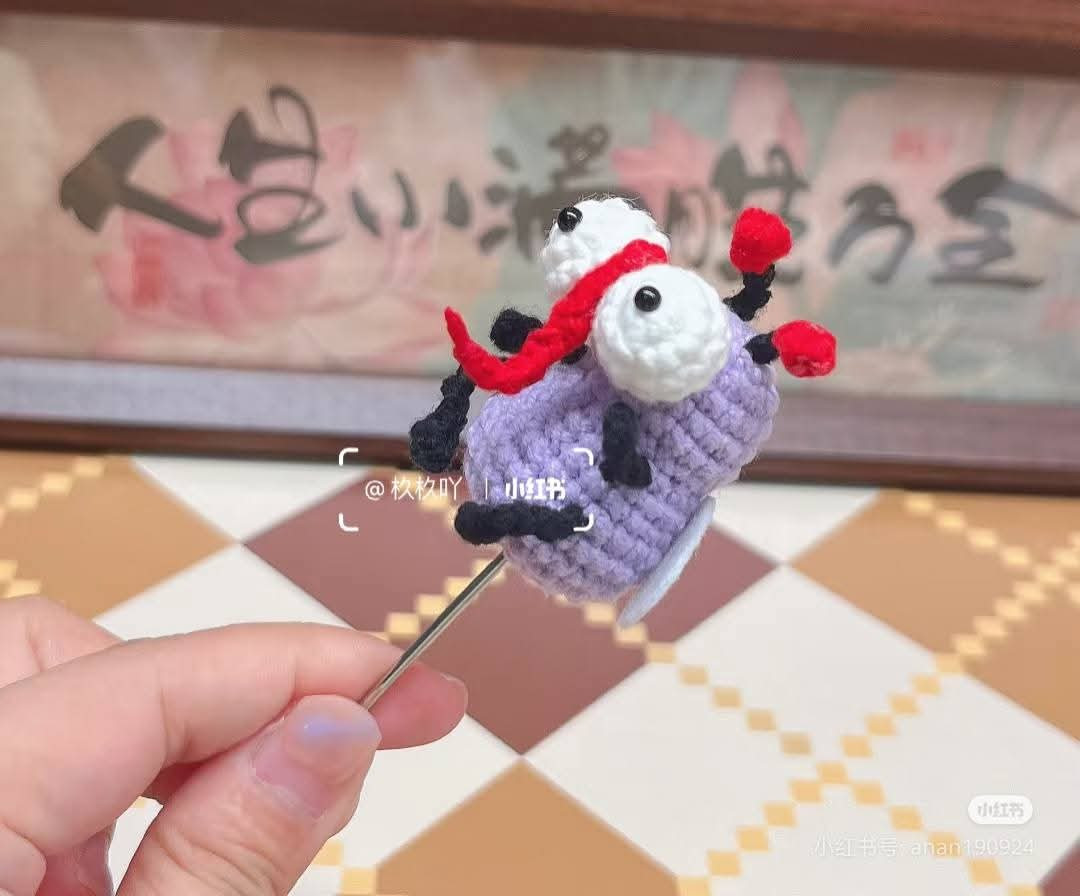 Crochet Pattern for Purple Mosquito and Yellow Bee Amigurumi