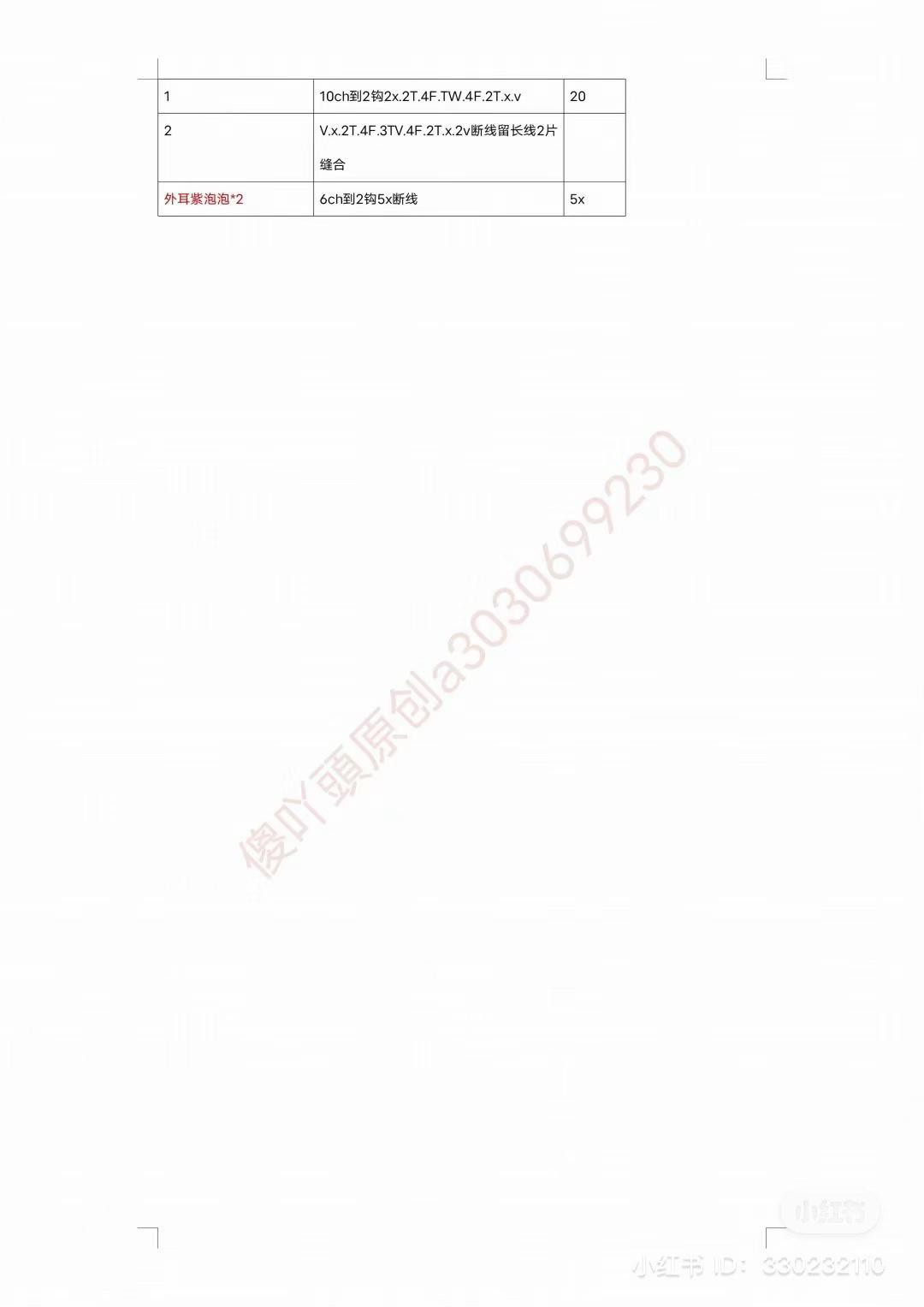 Crochet Pattern for Purple Pastel Rabbit Girl Doll