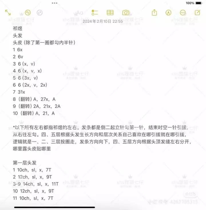 Crochet pattern for Qixing artist doll with beret and palette