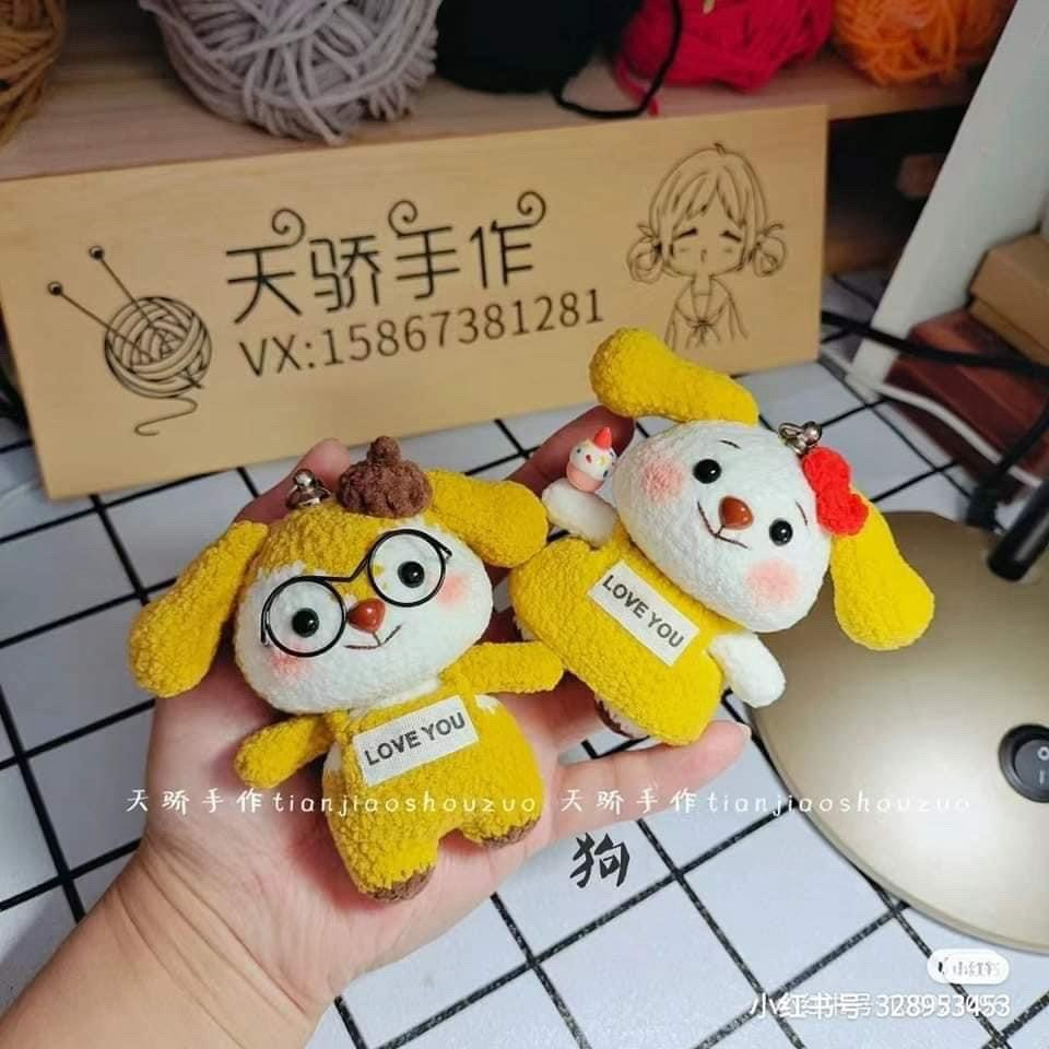 Crochet Pattern for Rat and Dog Amigurumi Dolls