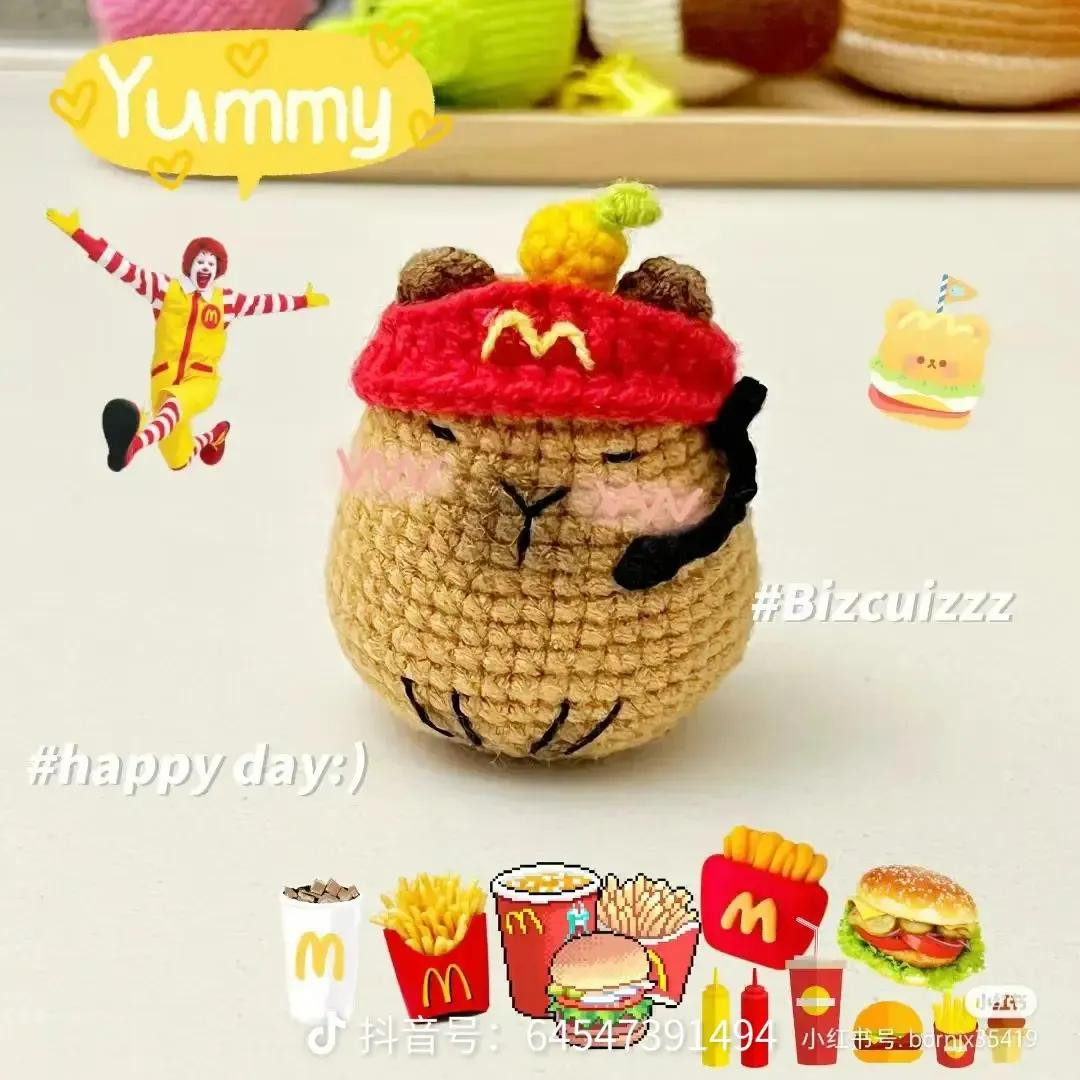 Crochet Pattern for Round McDonald's Capybara Doll