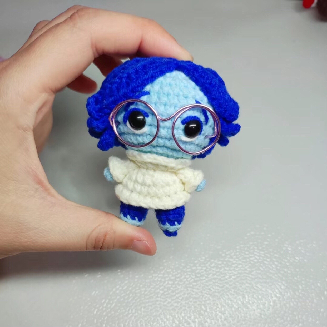 Crochet Pattern for Sadness Doll from Inside Out - Amigurumi Tutorial Chart