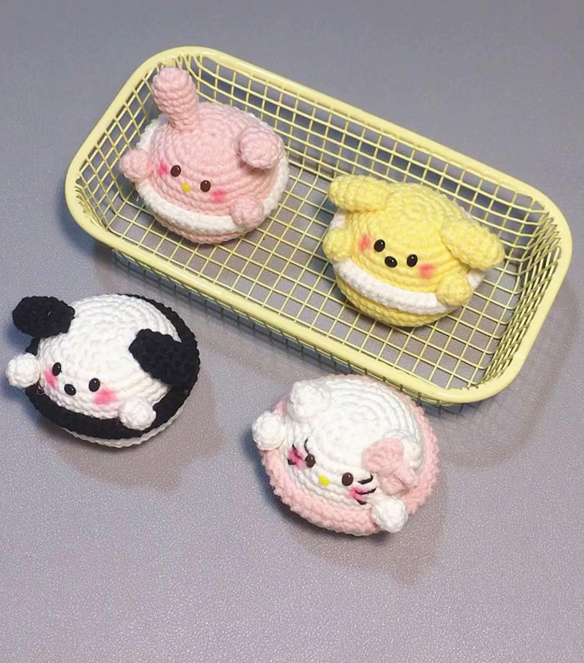 Crochet Pattern for Sanrio Planet Characters: My Melody, Pompompurin, Pochacco, and Hello Kitty Amigurumi Tutorial