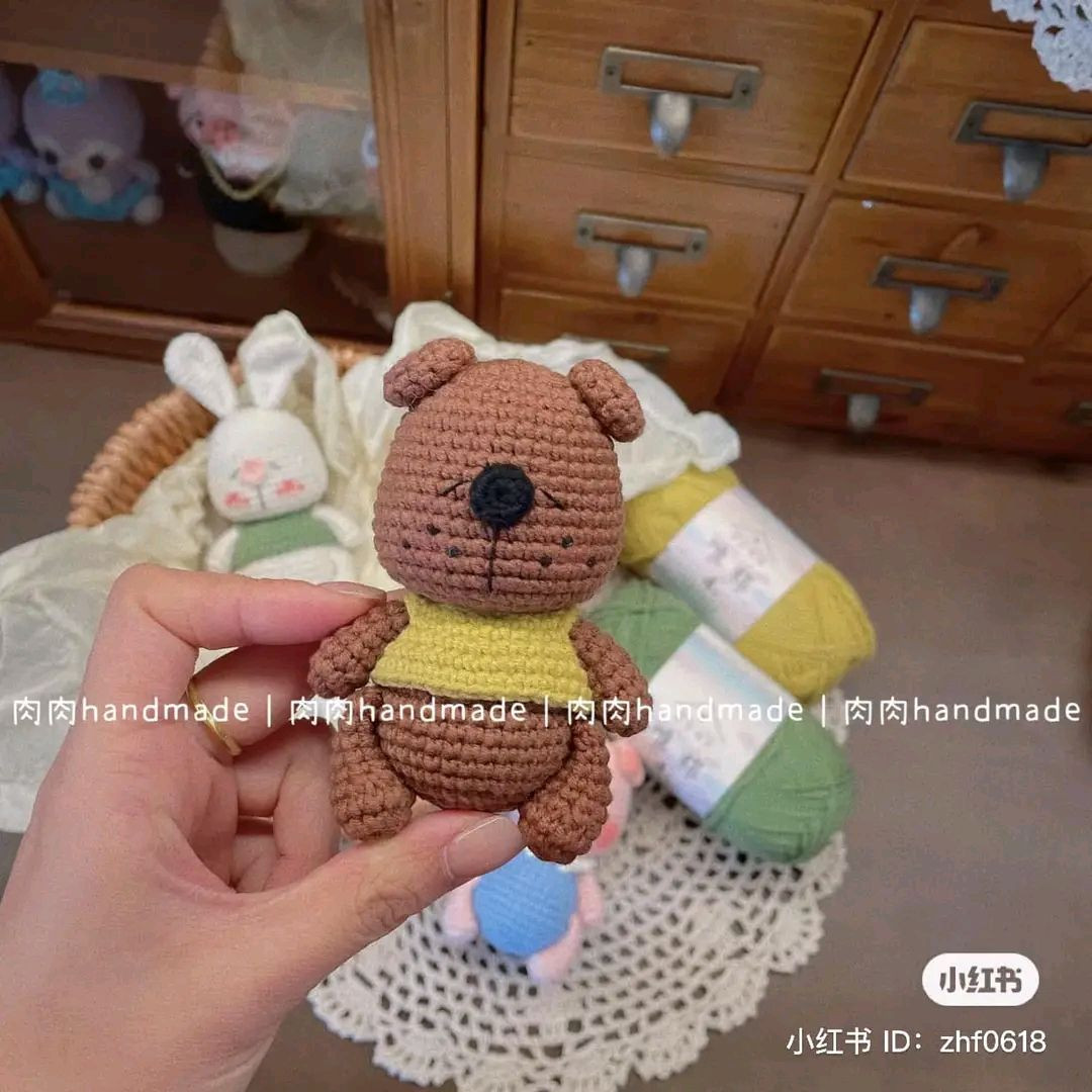 Crochet Pattern for Sleeping Bear and Bunny Amigurumi