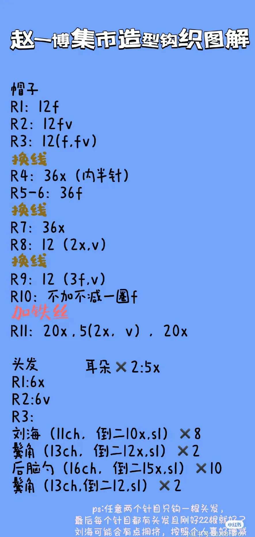 Crochet Pattern for Zhao Yibo Market Outfit Amigurumi Doll