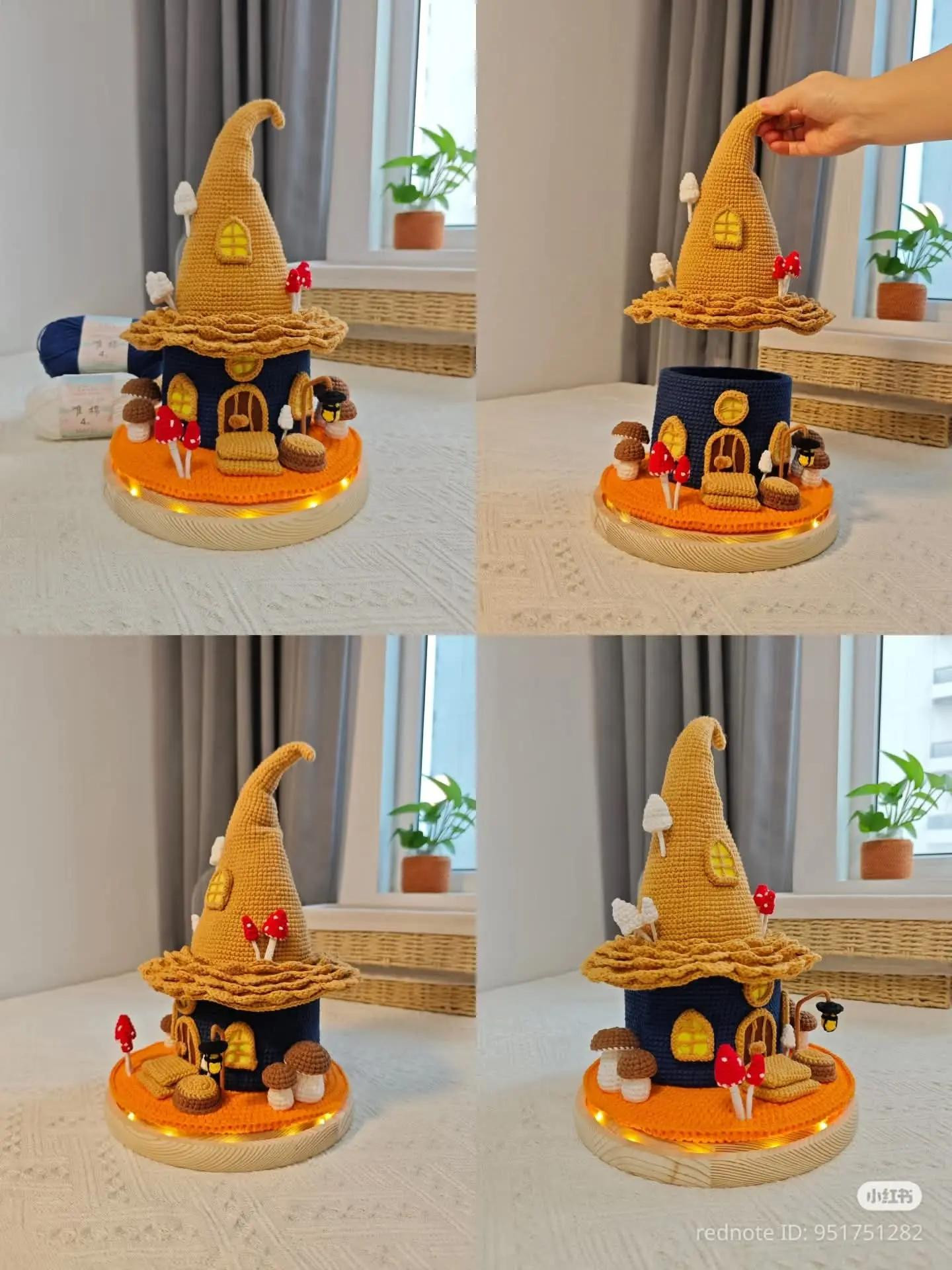 Crochet Pattern: Forest Fairy House with Mushrooms