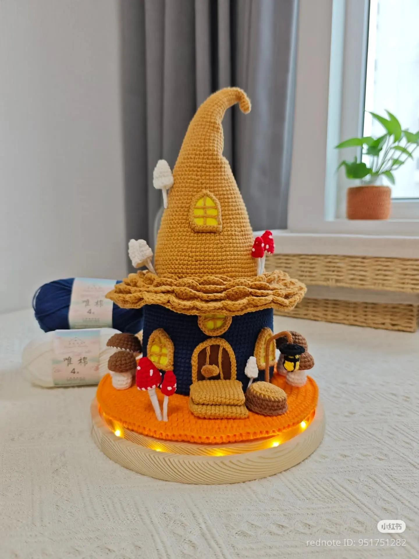 Crochet Pattern: Forest Fairy House with Mushrooms