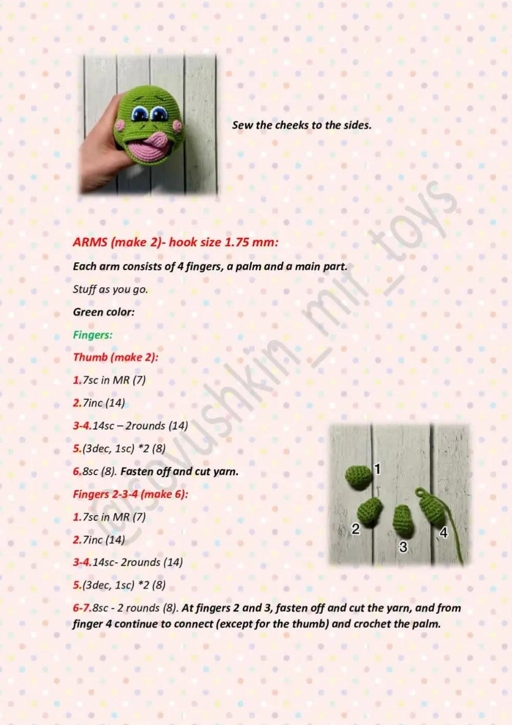 Crochet Pattern: Funny Green Frog Amigurumi Doll