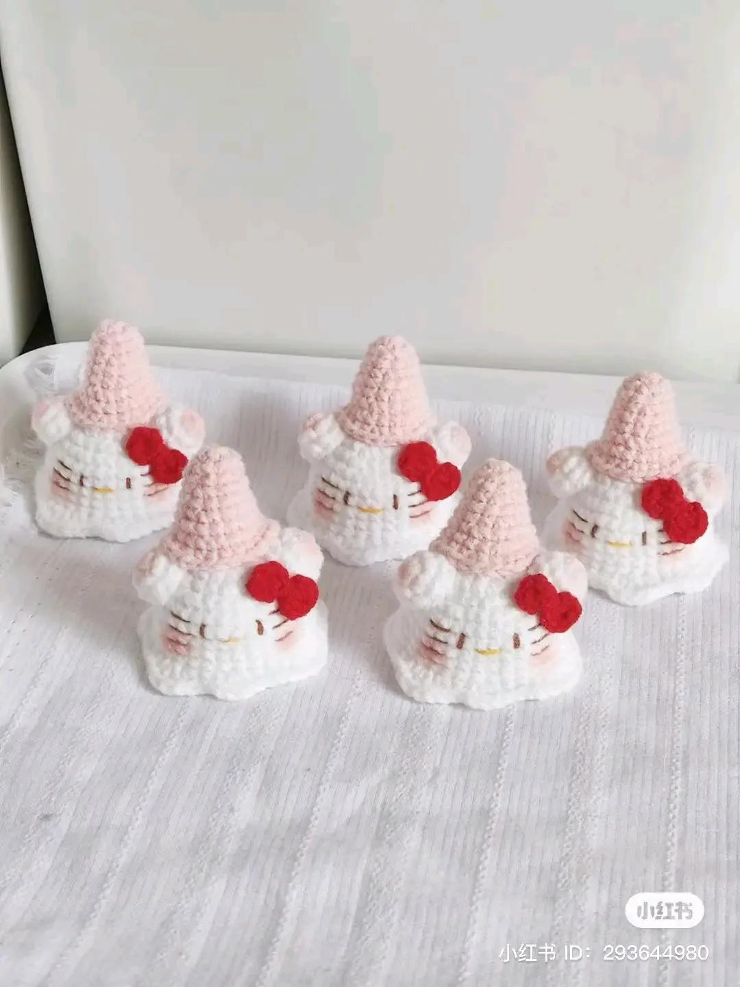 Crochet Pattern: Hello Kitty Ice Cream Cone Amigurumi Doll