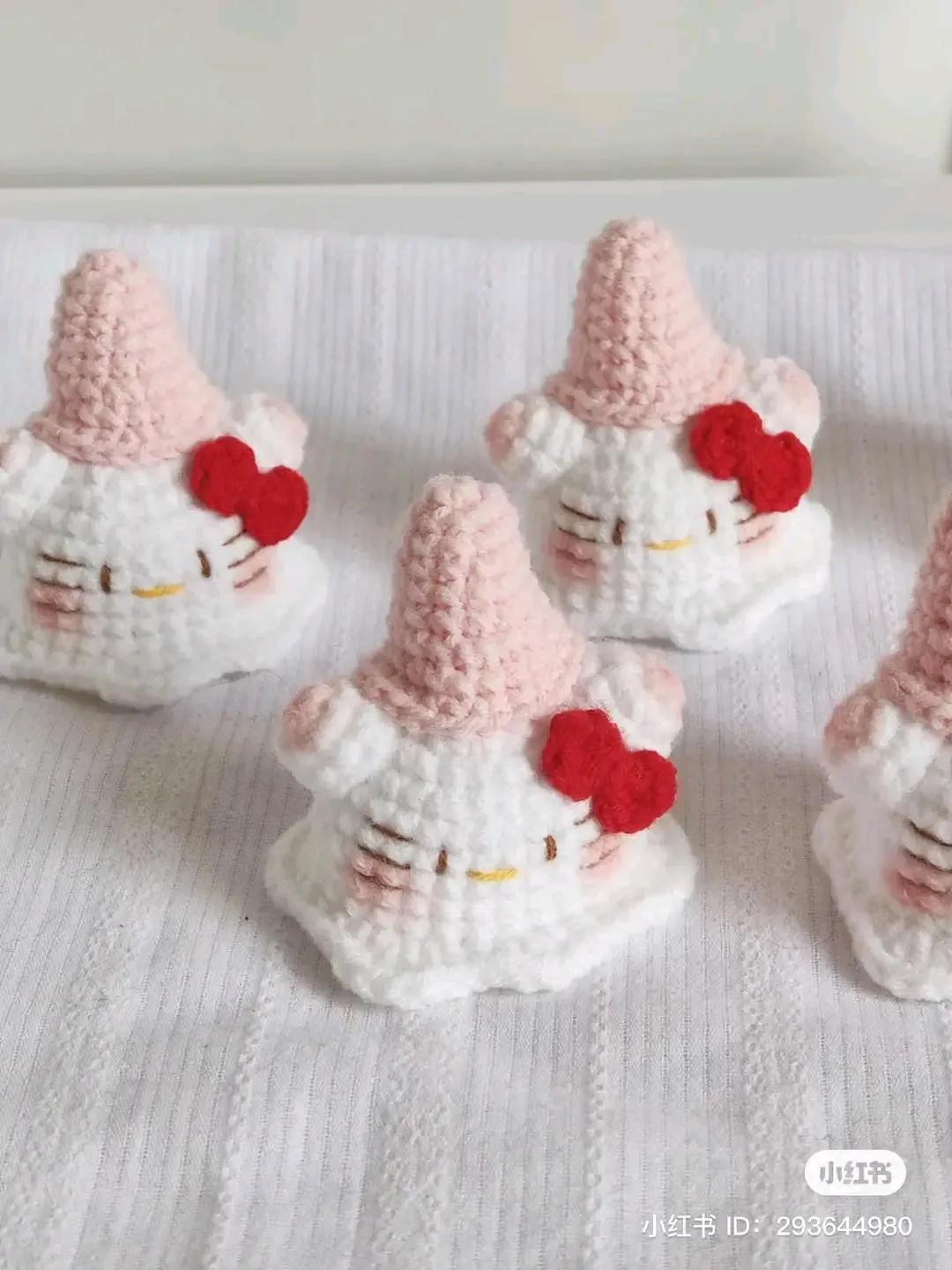 Crochet Pattern: Hello Kitty Ice Cream Cone Amigurumi Doll