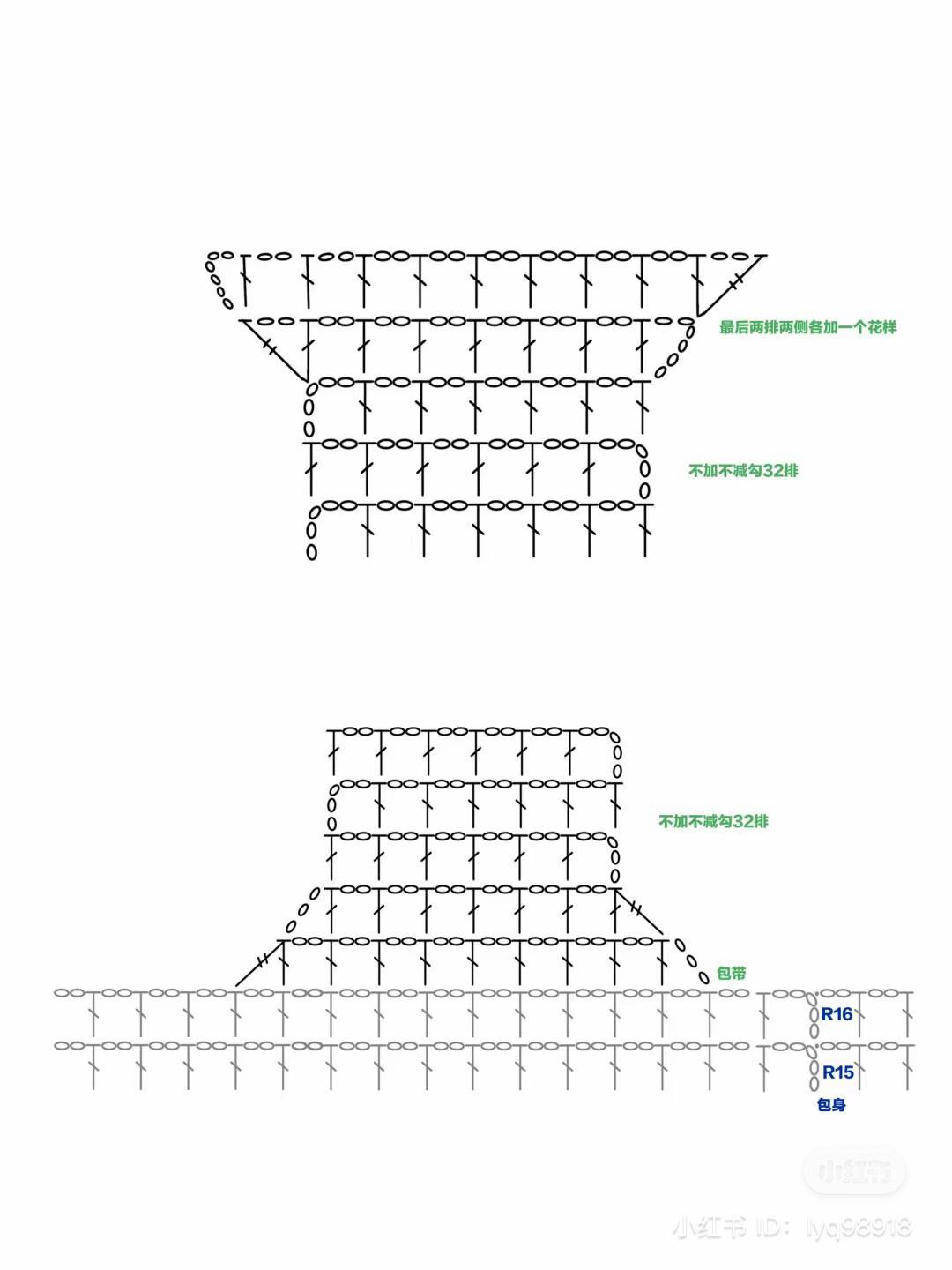 Crochet Pattern: Light Green Hollow Mesh Bag Tutorial