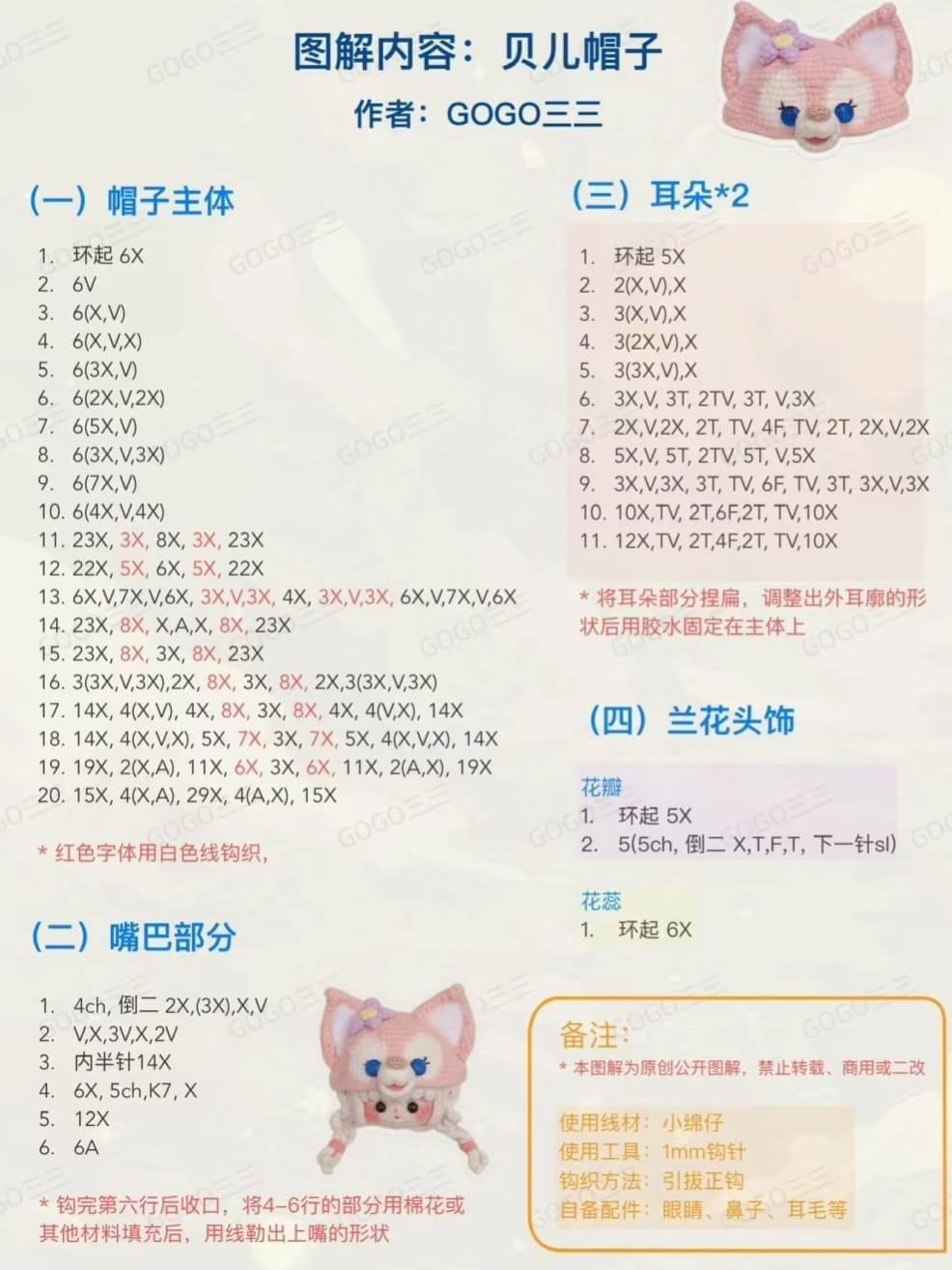 Crochet Pattern: LinaBell Bear Hat Tutorial