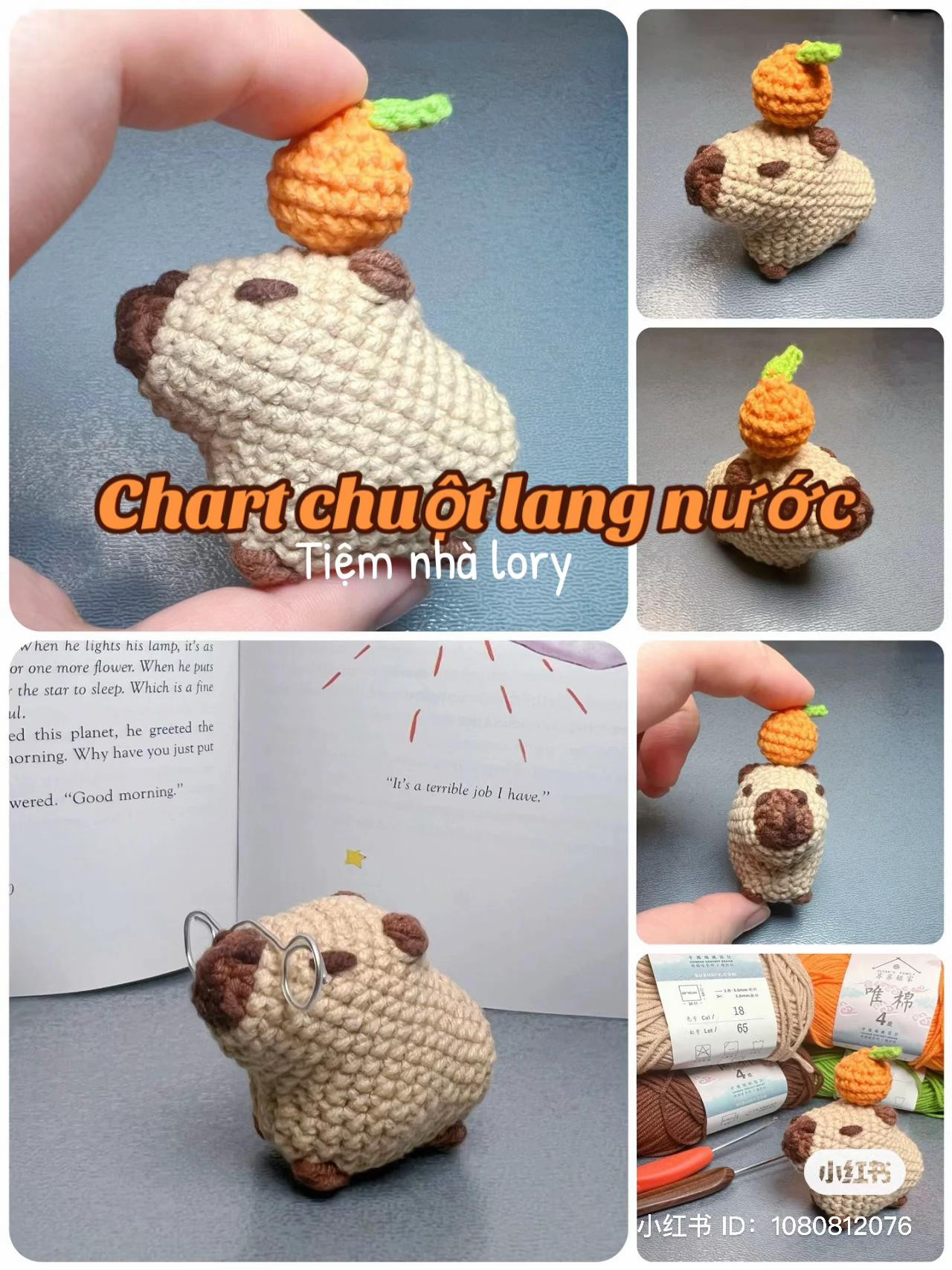 Crochet Pattern: Mini Capybara with Orange