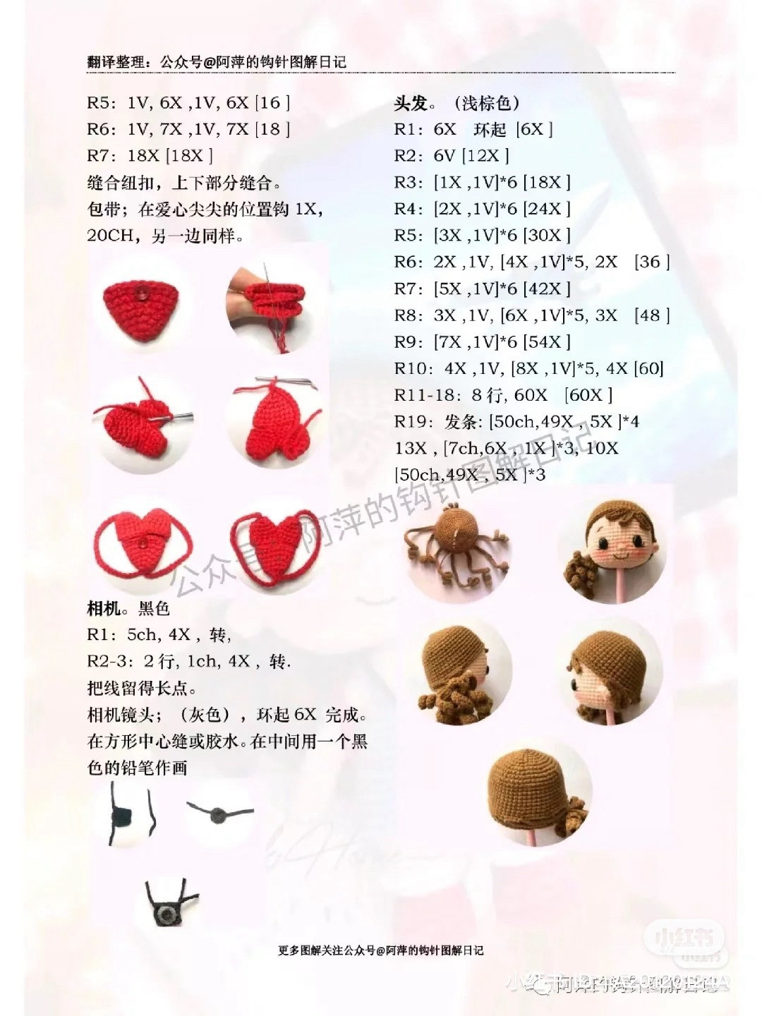 Crochet Pattern: Nellie Girl Amigurumi with Blue Hat and Red Backpack