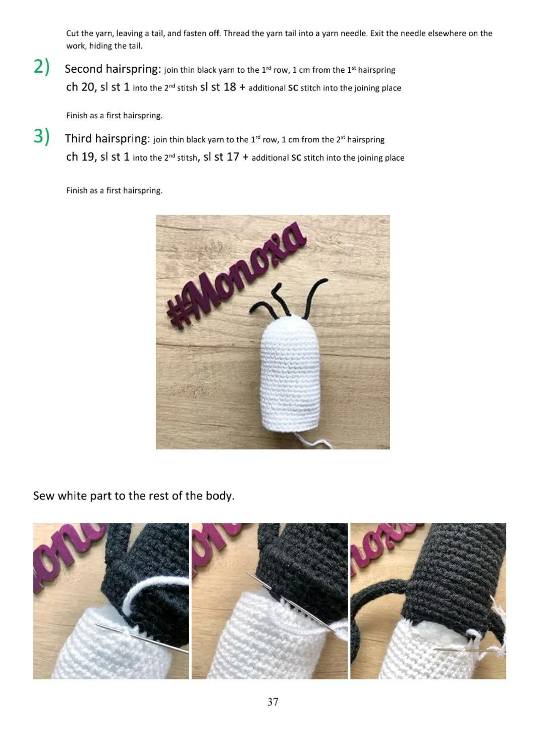 Crochet Pattern: Oblina Amigurumi Doll - Part 2 Final Steps