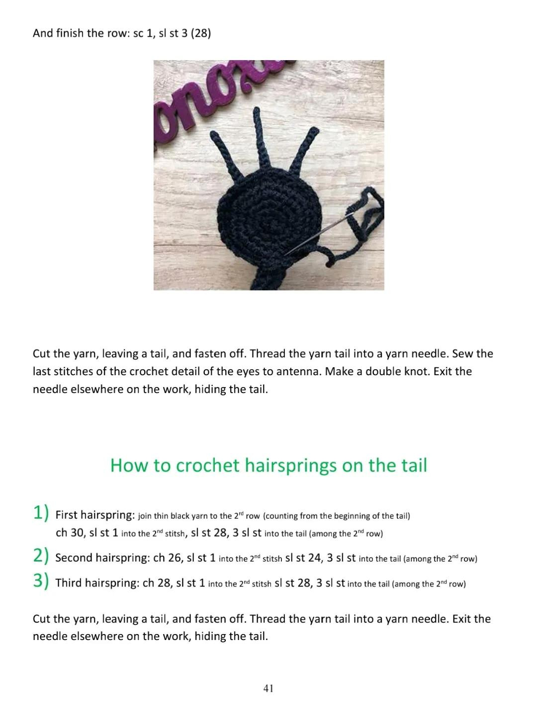 Crochet Pattern: Oblina Amigurumi Doll - Part 2 Final Steps