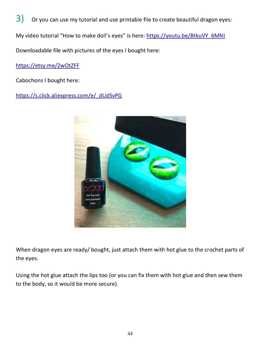 Crochet Pattern: Oblina Amigurumi Doll - Part 2 Final Steps