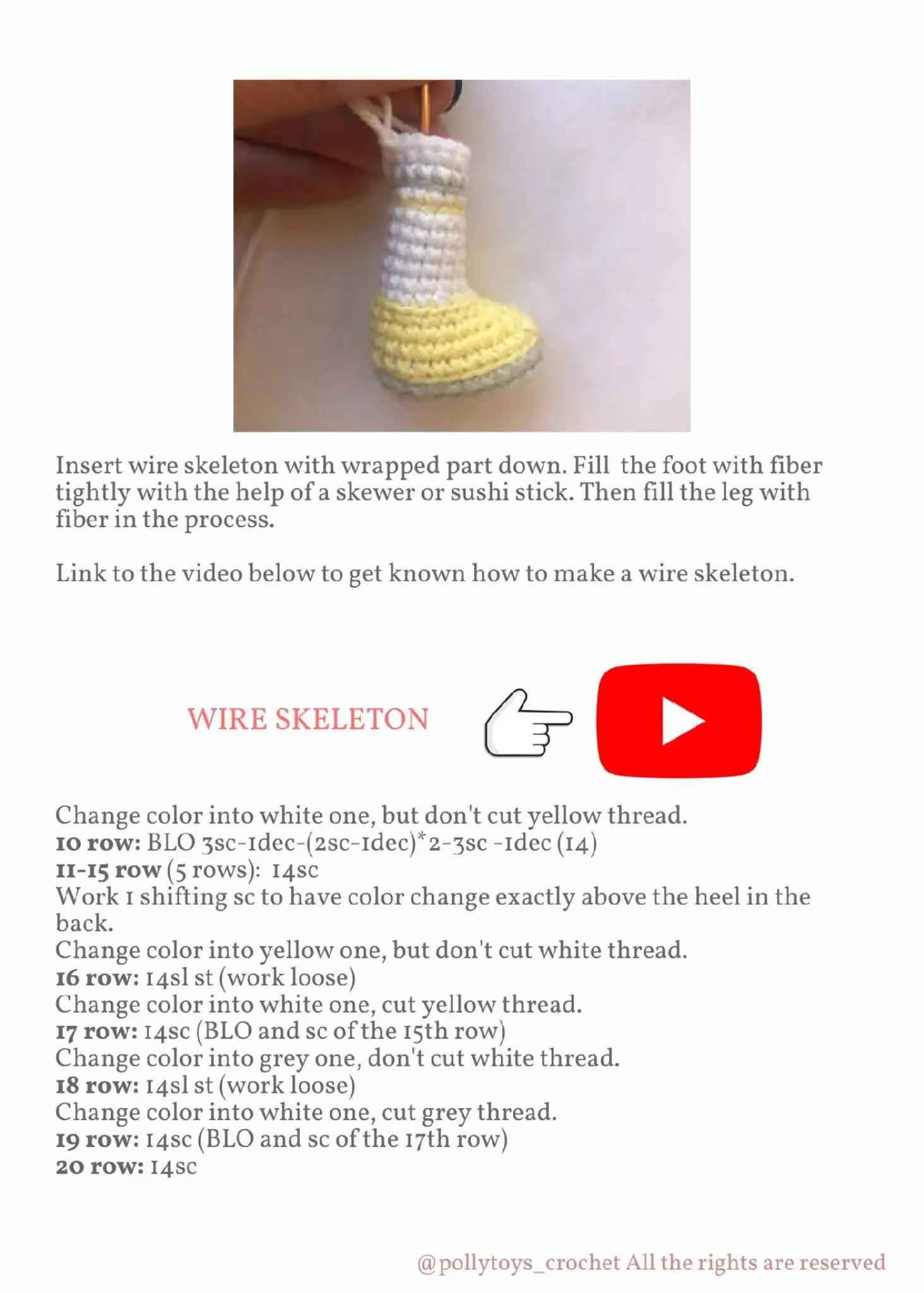 Crochet Pattern: Penny the Tennis Player Doll - Legs and Shoes Tutorial
